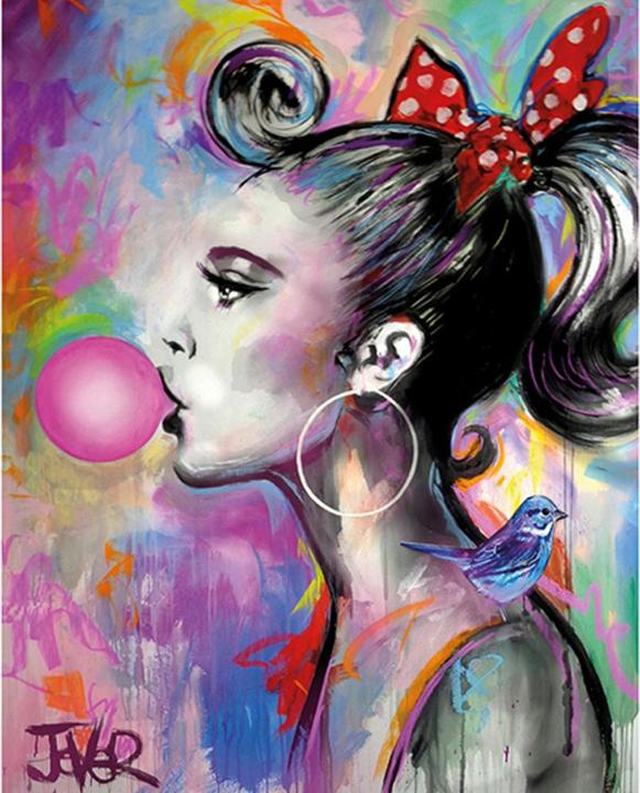 Image du produit Universal Textiles Poster Bubble Girl I (80 x 60 cm)