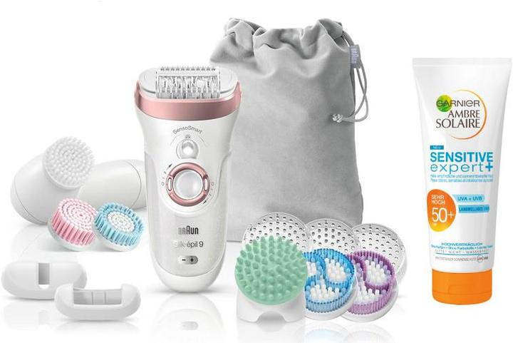 Immagine prodotto Braun Silk-épil 9 SensoSmart SkinSpa + Garnier Sensitive Expert+ Sun Cream