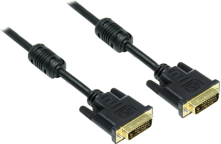 Immagine prodotto Good Connections Cavo di collegamento DVI-D 24+1 maschio-maschio, contatti placcati oro, con nucleo in ferrite (1.80 m, DVI)