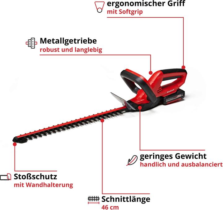 Productafbeelding Einhell GE-CH 1846 Li Kit (Oplaadbare batterij)