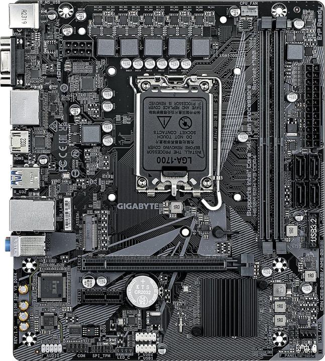 Image du produit Gigabyte MB GBT Intel 1700 H610M S2H V3 DDR4 (LGA 1700, Intel H610 Express, mATX)