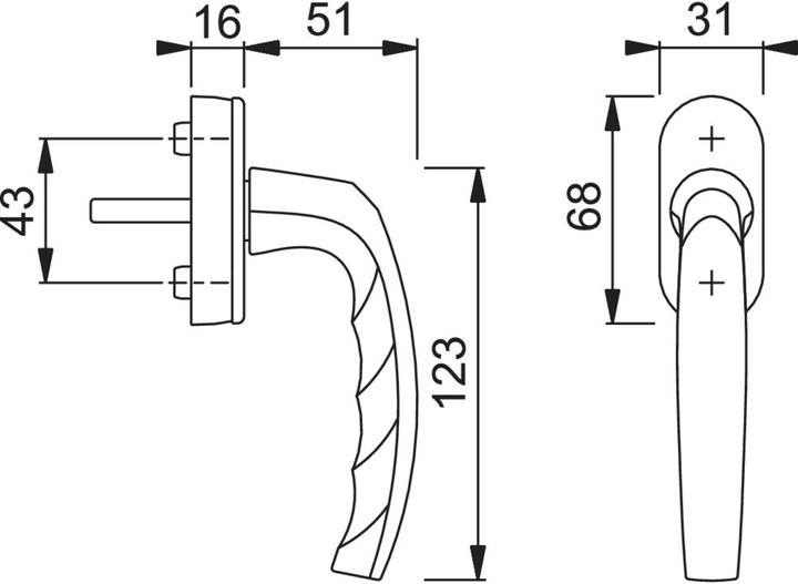 Actual product image Hoppe Window handles