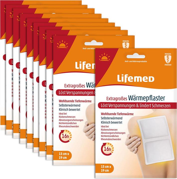 Actual product image Lifemed XL heat plasters with 16h effect, set of 10 (10 x)