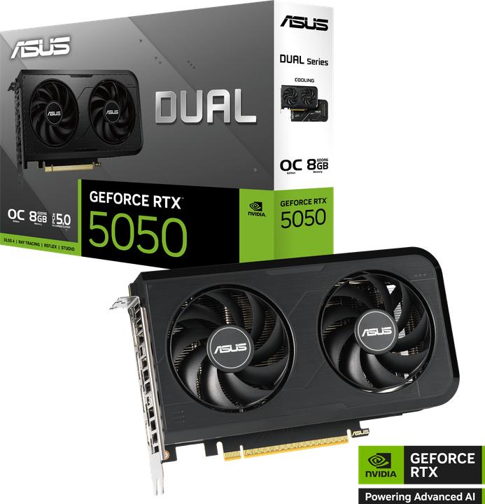 Produktbild ASUS Dual GeForce RTX 5050 OC Edition, 8192 MB GDDR6 (8 GB)