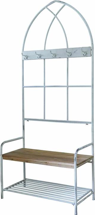 Produktbild Loberon Garderobe Oliviette antikweiss/braun