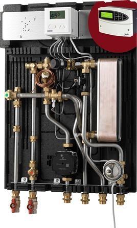 Image du produit Wavin Calefa S 40-V direct fjv. unit er med DHW 201 brugsvandsstyring og blandekreds. Par ECL