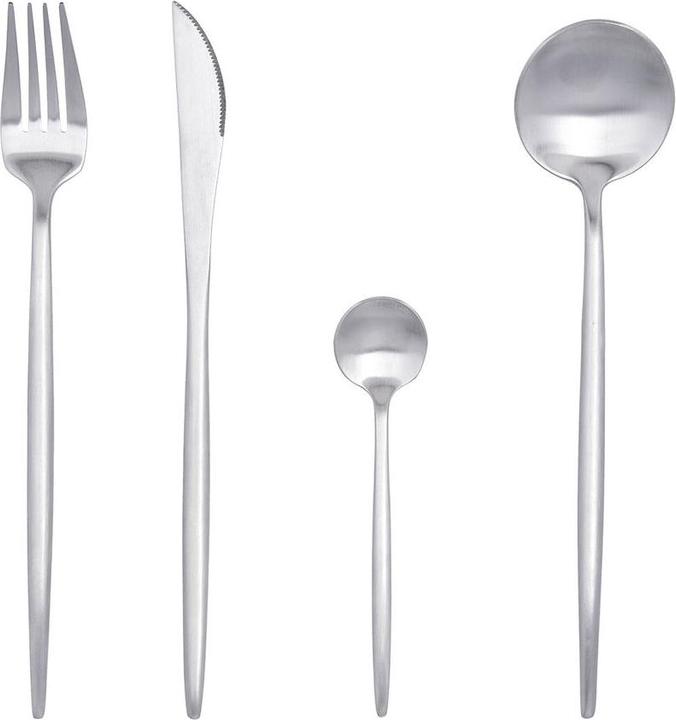 Productafbeelding Bidasoa Set lepels Fosil metaal staal 19 x 3 x 2 cm (6 stuks) (6 Stuk, Lepel)