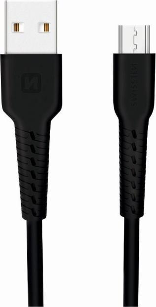 Produktbild Swissten USB Auf Micro USB 1.0m Schwarzes Datenkabel (1 m, USB 1.0)
