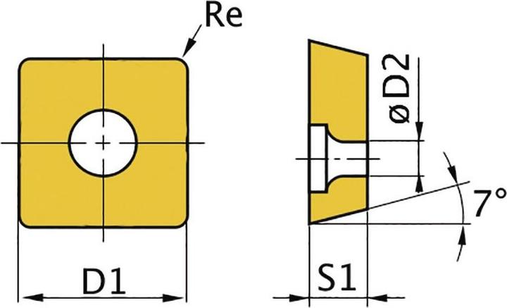 Optimum 713441763 SCMT09T304 Äussere quadratische Schneidplatte