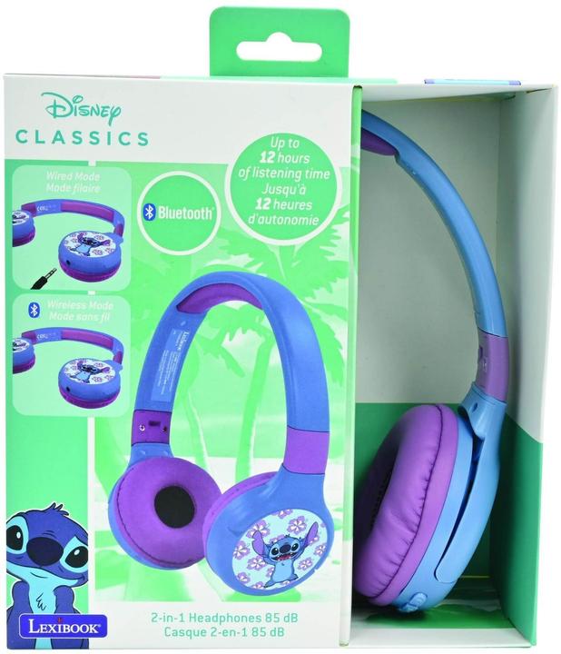 Produktbild Lexibook 2-in-1-Bluetooth/Kabel-Kopfhörer Stitch Blau