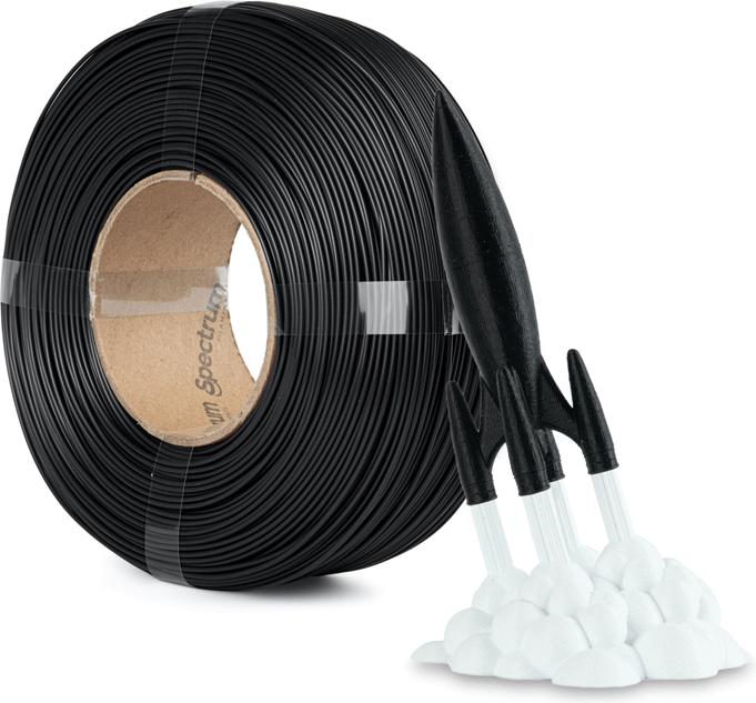 Actual product image Filament High Speed PLA Refill Black 1kg 1.75mm (PLA, 1.75 mm, 1000 g, Black)