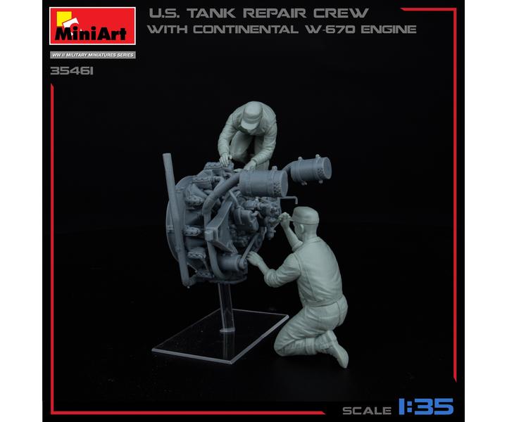 Actual product image Miniart 1:35 - US Tank Repair Crew, Continental W670 Engine