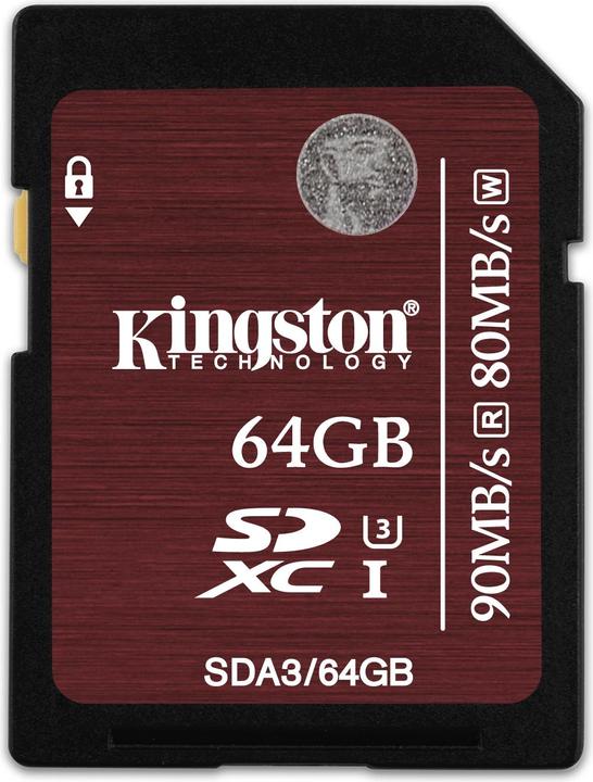 Actual product image Kingston SDXC Card 64GB, UHS-I, U3 (64 GB, SDXC, U3, UHS-I)