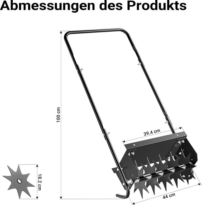 Wiltec Aérateur de pelouse
