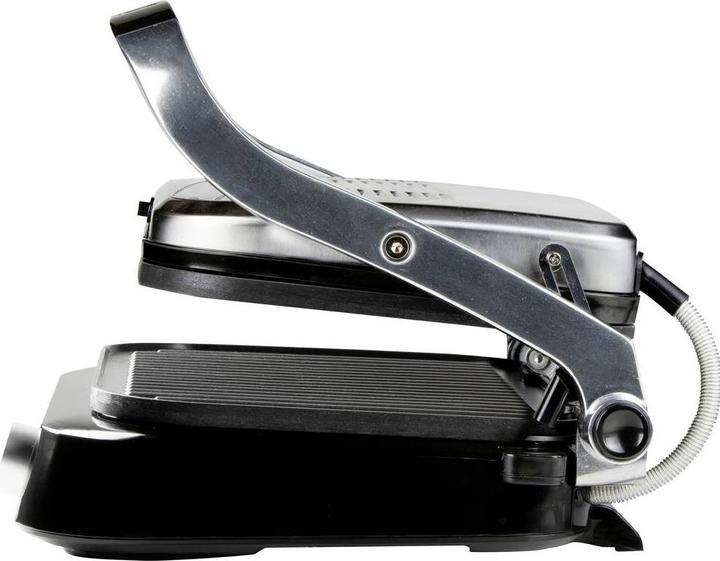 Actual product image Domo Genius Electric Contact Grill Non-stick Coating, with Display Stainless Steel, Black (EU plug)