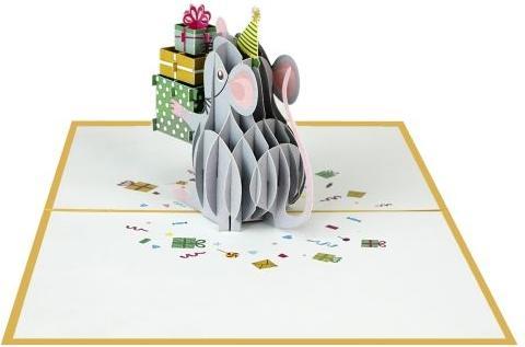 Actual product image MU Classic 3D Pop-Up Geburtstags Glückwunschkarte - Maus (1 pcs.)