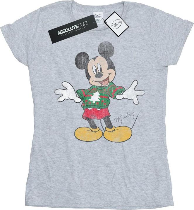 Disney Mickey Mouse Christmas Jumper TShirt (L)