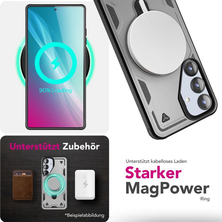 Image du produit Nalia Stormguard - Stossfeste Armor Ring Hülle für MagSafe - Military Kickstand Hardcase (Samsung Galaxy S25)