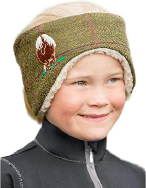 Actual product image British Country Collection Childrens/Kids Fat Pony Tweed Headband (Pack of 6)