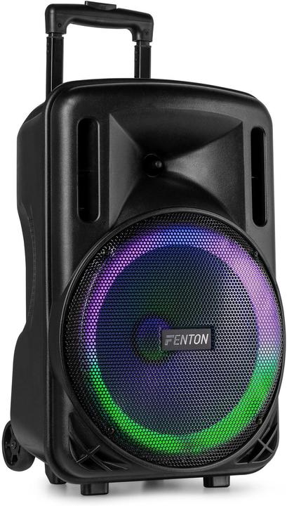 Fenton Speaker Bluetooth - FT12LED MK2 karaoke box met LEDâ€™s, accu en microfoon - Voor (Attivo)