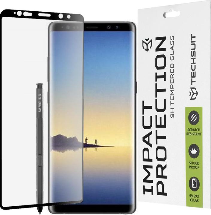 Produktbild Techsuit - 111D Full Cover / Full Glue Glass / 3D Curved Screen - Samsung Galaxy Note 8 - Black (1 Stück, Samsung Galaxy Note 8)