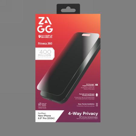 Productafbeelding Zagg Glas Elite Privacy 360 (1 Stuk, Apple iPhone 16 Pro Max)