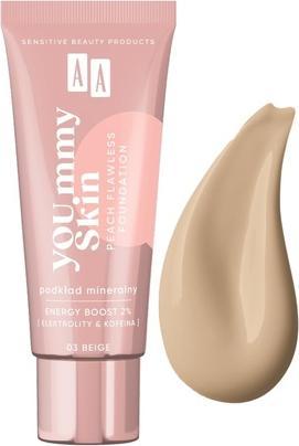 Actual product image Oceanic AA Yoummy Skin Peach Flawless Foundation podkład mineralny dodający blasku 03 Beige 30ml (03 Beige)