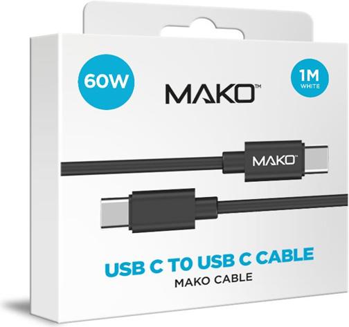 Image du produit Mako USB C – USB C (1 m, USB 2.0, 60 W)