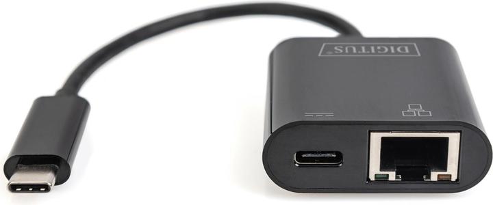 Image du produit Digitus USB Type-C™ Adaptateur Gigabit Ethernet avec support d'alimentation (USB-C, RJ45 (1x))