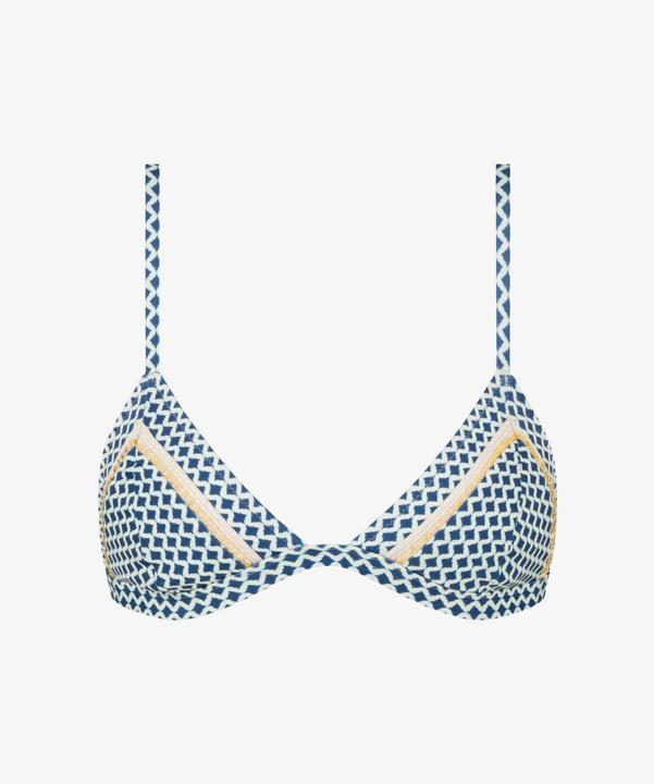 Watercult Bikini Top "Nautic Call" blau/klein gemustert (38)
