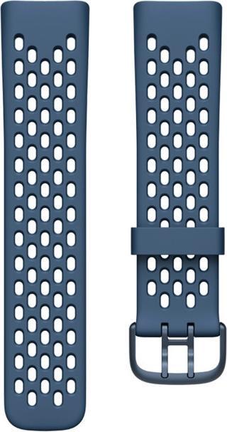 Cover-Discount Fitbit Charge 5 - silicone sports bracelet perforated blue (Silicone)