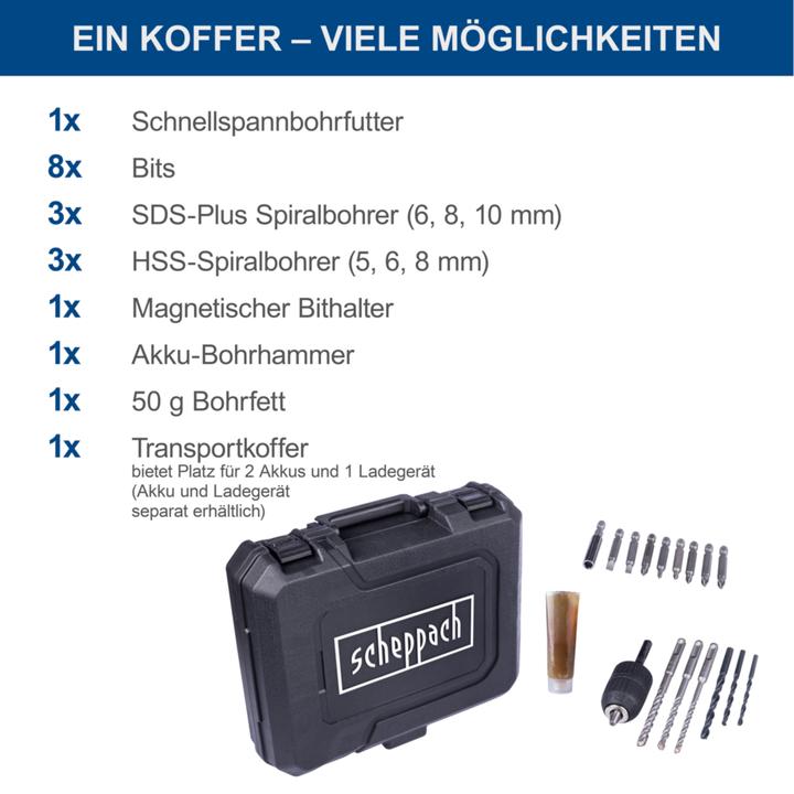 Produktbild Scheppach Akku-Bohrhammer C-RHD130-X (DIY) (Akkubetrieb)