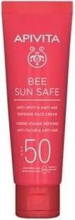 Actual product image Apivita Bee Sun Safe Anti-Spot & Anti-Age Defense Face Cream Spf50 50ml (Sun cream face, SPF 50, 50 ml)