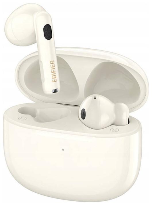 Edifier W320TN Cuffie Bluetooth vivavoce a prova di sudore con custodia di ricarica Bianco (ANC, Senza fili)