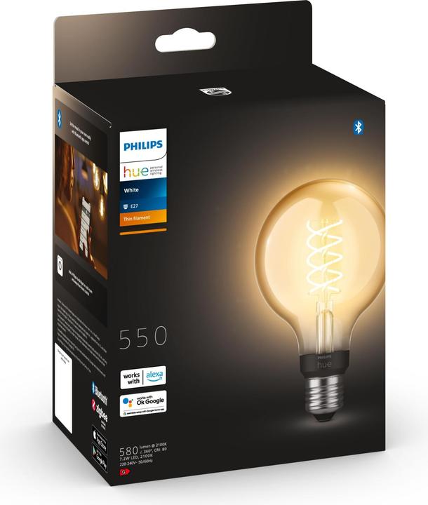 Actual product image Philips Hue White BT (E27, 7 W, 550 lm, 1 x, G)