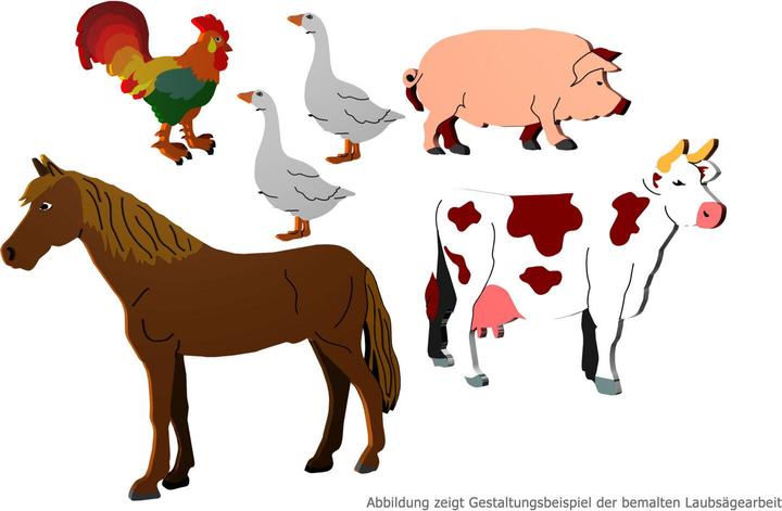 Produktbild Laubsägevorlage Bauernhof-Tiere