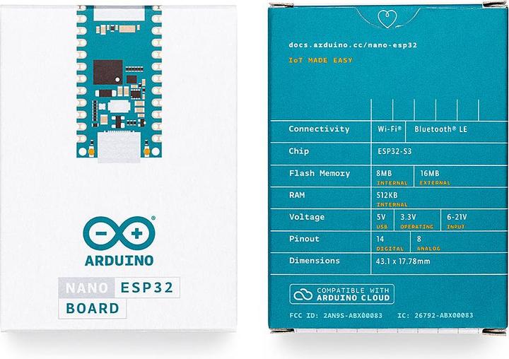 Immagine prodotto Arduino Nano ESP32 senza intestazioni