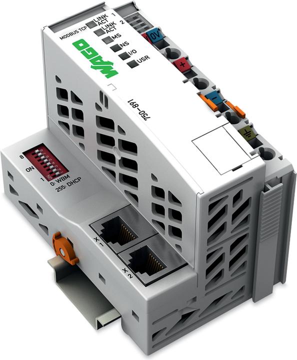 Wago 750-891 - Modbus Cotroller TCP 4th Generation 2x ETHERNE light grey