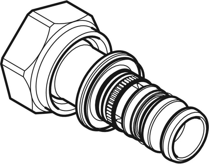 Actual product image Geberit Vertriebs GmbH Mepla Übergangsverschraubung Rotguss 32mmx1 1/2