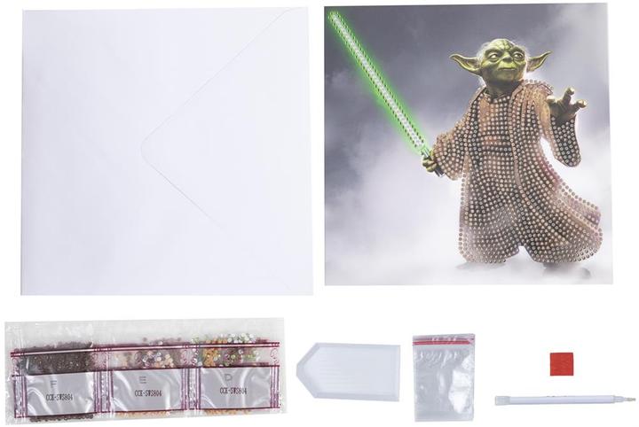 Actual product image Craft Buddy Yoda, Card 18x18cm Crystal Art