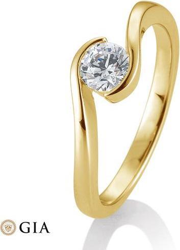 Breuning Ring Schwung 0,40-0,60 ct. (53, 585/14 K Gold)