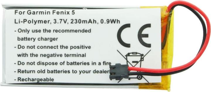 Actual product image Garmin Akku Fenix 5, Li-Polymer, 361-00097-00, 361-00098-00