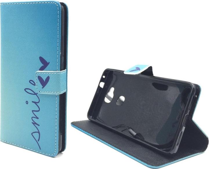 Produktbild König Design Schutz Hülle für Huawei Honor 5X Smile Blau Tasche Case Cover + 1 Panzer Schutz Glas Neu (Honor 5X)