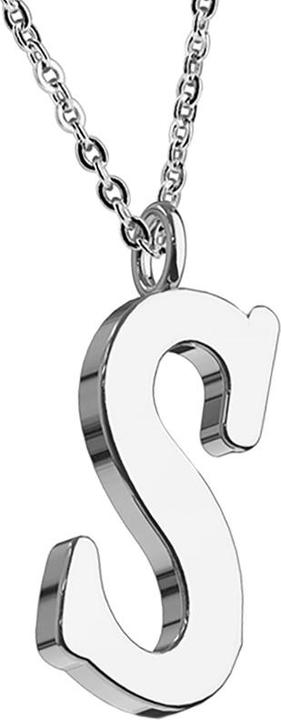Star Piercing Kette silber Anhänger Buchstabe S (ohne Messing, Chirurgenstahl 316L)