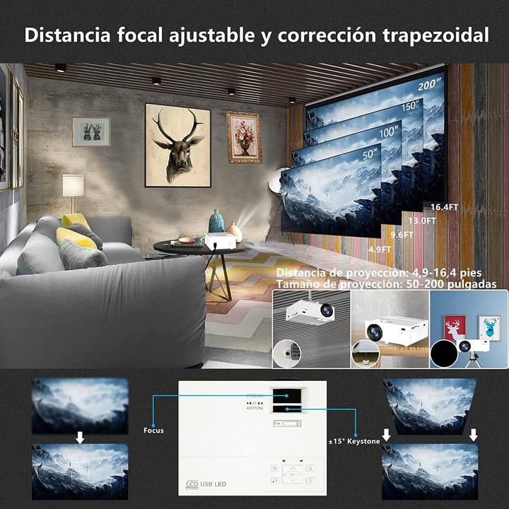 Actual product image Ysametp Mini projector (Full HD, 7500 lm)