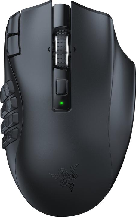 Image du produit Razer Naga V2 HyperSpeed pour le jeu, 2,4 GHz, Bluetooth, Sans fil, Noir (Sans fil)