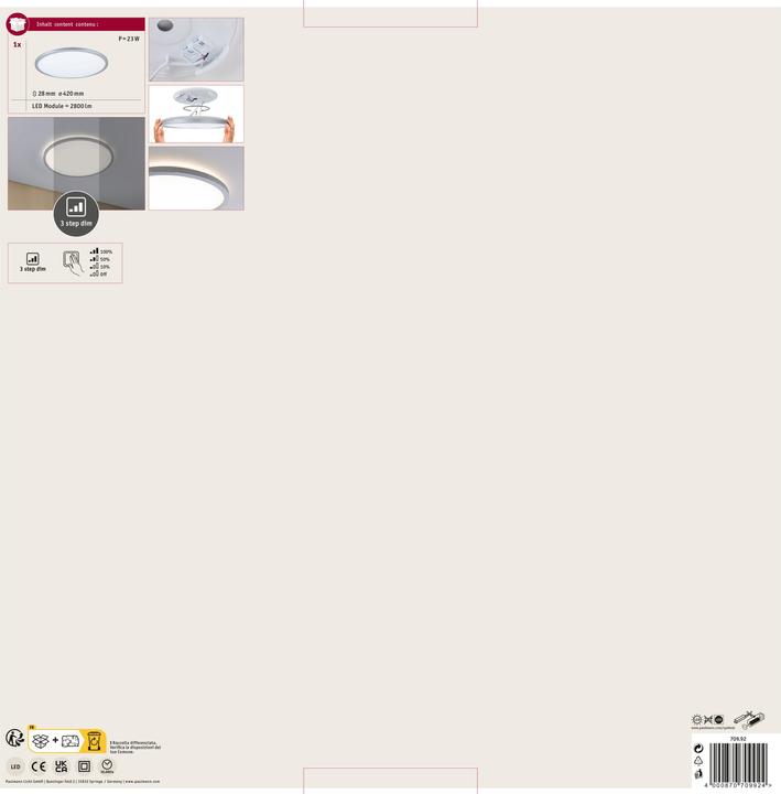 Image du produit Paulmann Atria Shine Rétroéclairage 3-Step-Dim (2300 lm)