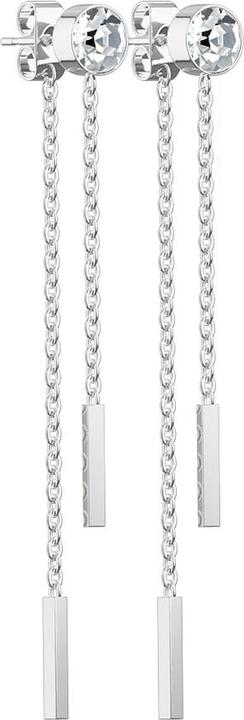 Star Piercing Ohrstecker silber mit Kristall und Anhänger (ohne Messing, Chirurgenstahl 316L)