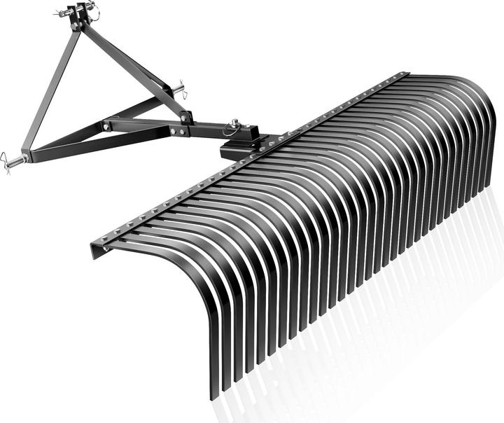 Produktbild Wiltec Rasentraktor Heuharke 152cm Heurechen Rechen Laubrechen Gartenrechen
