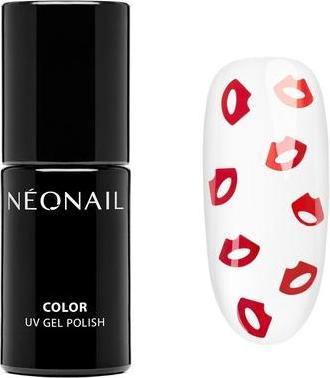Immagine prodotto Neonail UV Nail Polish 7.2ml - Don't Talk, Just Kiss - Clear with Red Kiss Mouths (Vernice UV gel)
